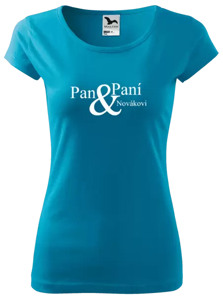 Dámské tričko Pan a Paní s vlastním příjmením