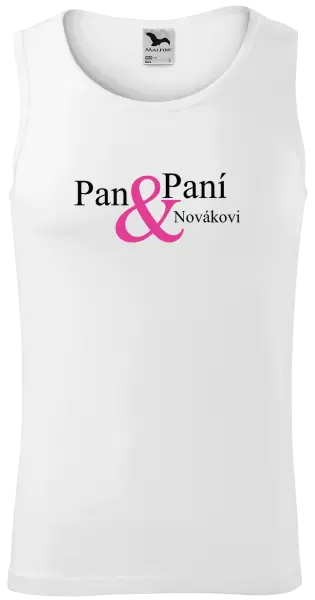 Pánské tílko Pan a Paní s vlastním příjmením