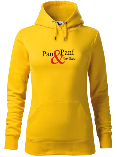 Dámská mikina Pan a Paní s vlastním příjmením