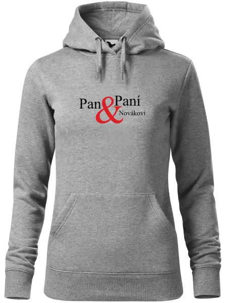 Dámská mikina Pan a Paní s vlastním příjmením