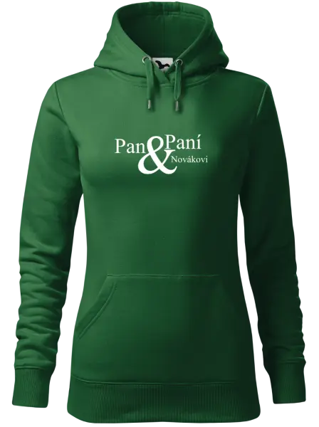 Dámská mikina Pan a Paní s vlastním příjmením
