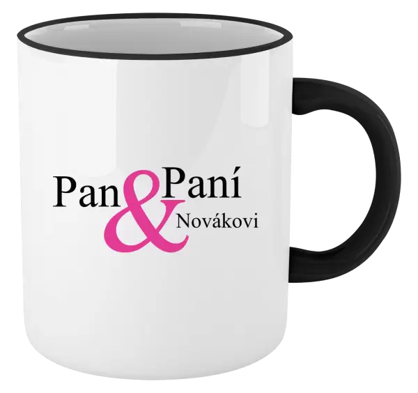 Hrnek Pan a Paní s vlastním příjmením