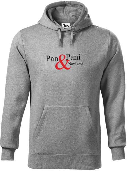 Pánská mikina Pan a Paní s vlastním příjmením