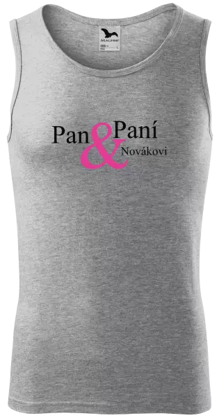 Pánské tílko Pan a Paní s vlastním příjmením