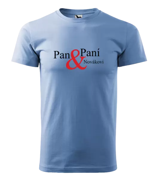 Pánské tričko Pan a Paní s vlastním příjmením