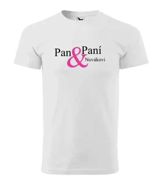 Pánské tričko Pan a Paní s vlastním příjmením