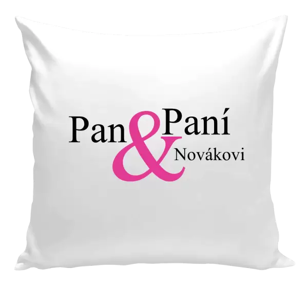 Polštář Pan a Paní s vlastním příjmením