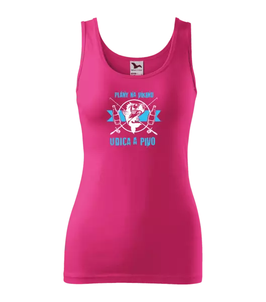 Dámske tielko Plány na víkend - udica a pivo