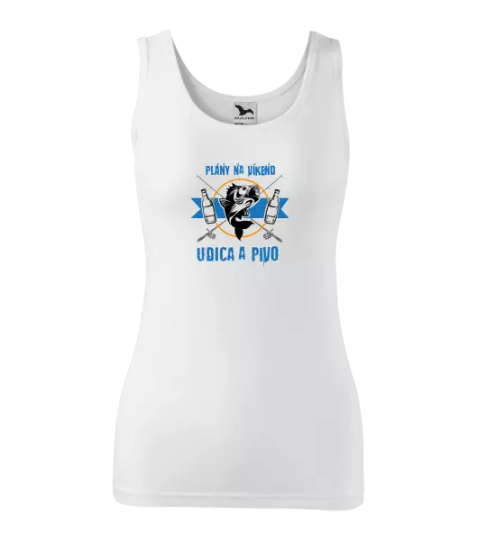 Dámske tielko Plány na víkend - udica a pivo