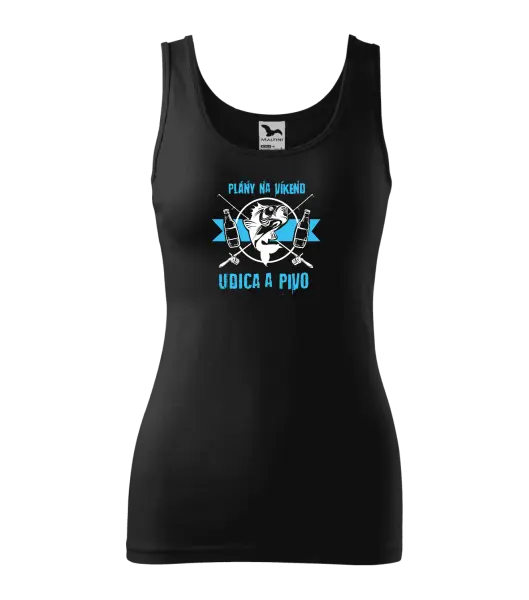 Dámske tielko Plány na víkend - udica a pivo