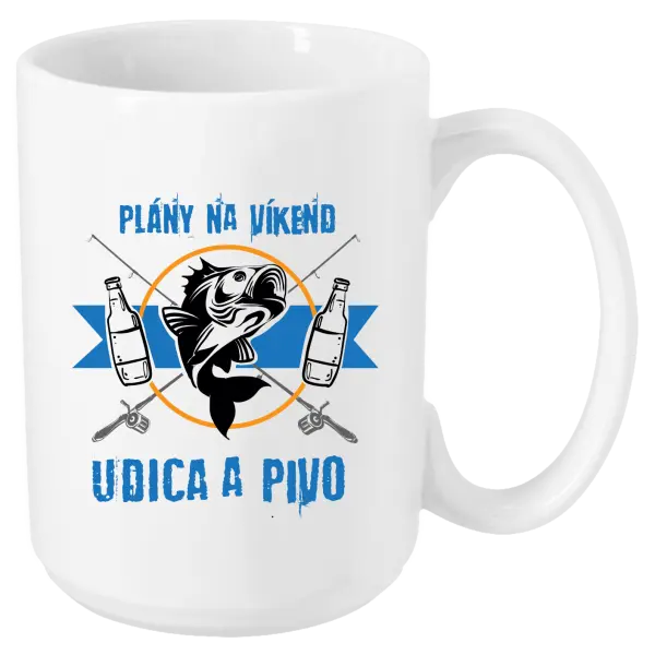 Hrnček Plány na víkend - udica a pivo