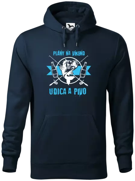 Pánska mikina Plány na víkend - udica a pivo