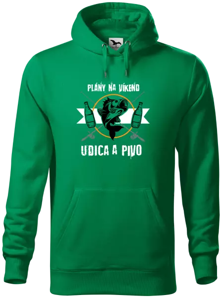 Pánska mikina Plány na víkend - udica a pivo