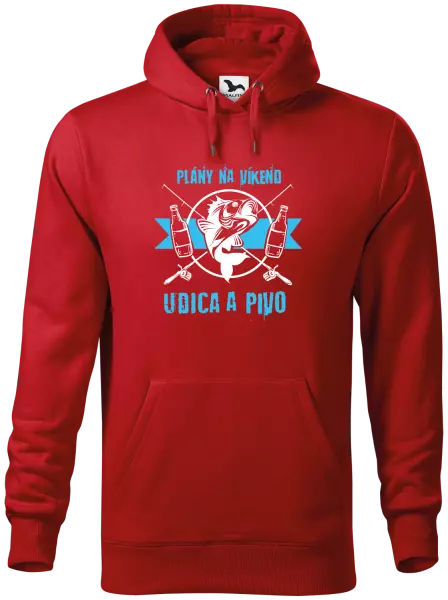 Pánska mikina Plány na víkend - udica a pivo