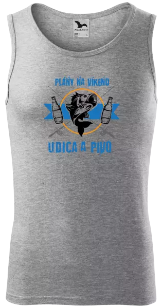 Pánske tielko Plány na víkend - udica a pivo