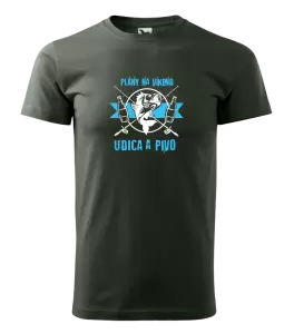 Pánske tričko Plány na víkend - udica a pivo