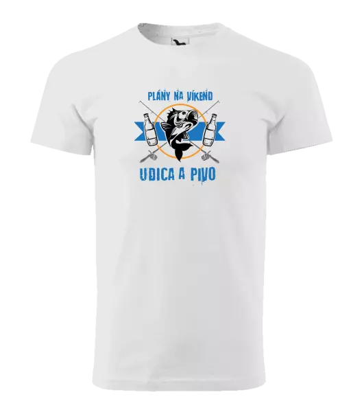 Pánske tričko Plány na víkend - udica a pivo