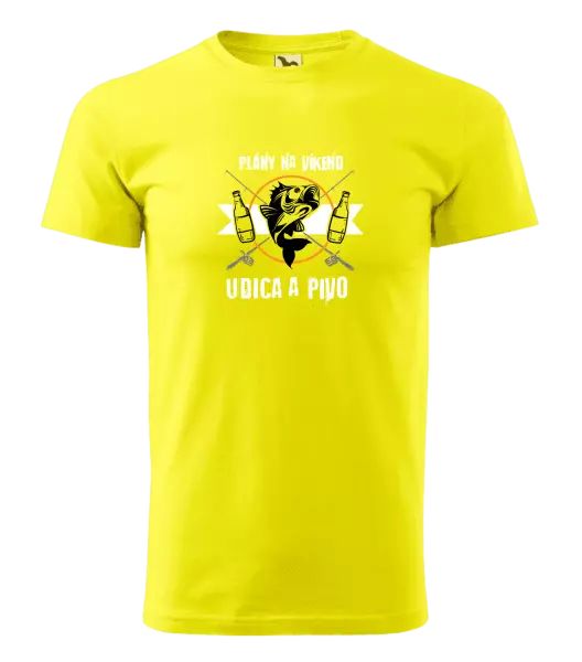 Pánske tričko Plány na víkend - udica a pivo