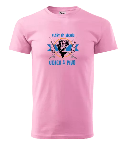 Pánske tričko Plány na víkend - udica a pivo