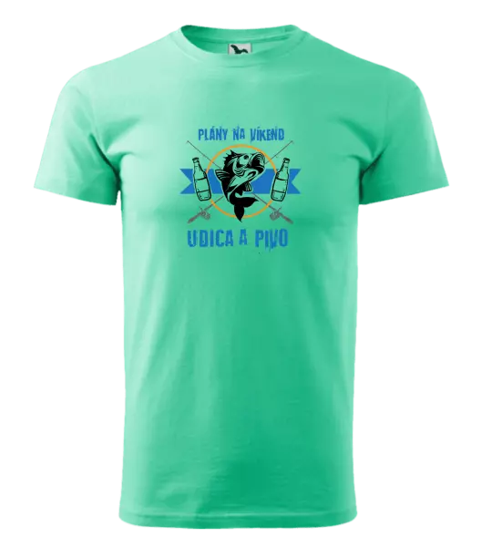 Pánske tričko Plány na víkend - udica a pivo