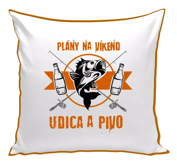 Vankúš Plány na víkend - udica a pivo