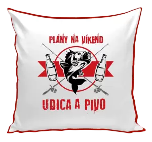Vankúš Plány na víkend - udica a pivo