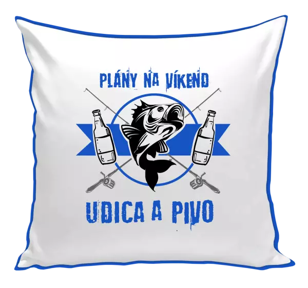 Vankúš Plány na víkend - udica a pivo