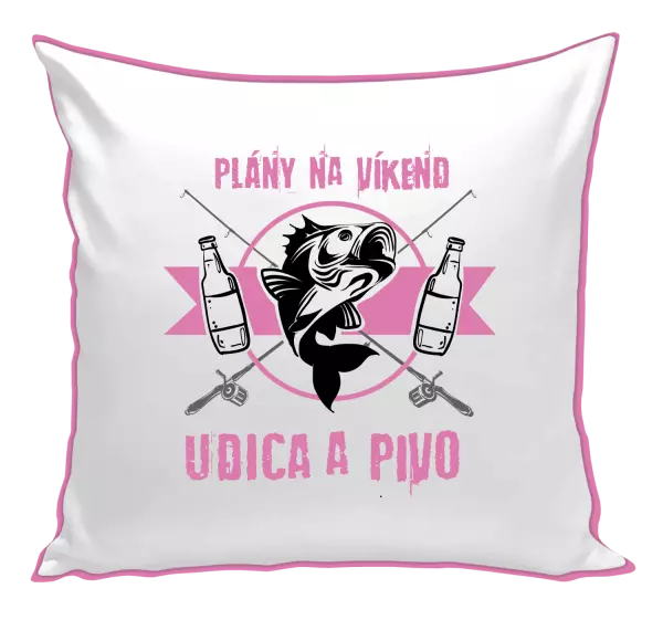 Vankúš Plány na víkend - udica a pivo