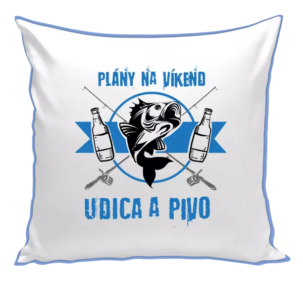 Vankúš Plány na víkend - udica a pivo