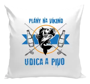 Vankúš Plány na víkend - udica a pivo