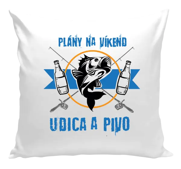 Vankúš Plány na víkend - udica a pivo
