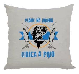 Vankúš Plány na víkend - udica a pivo