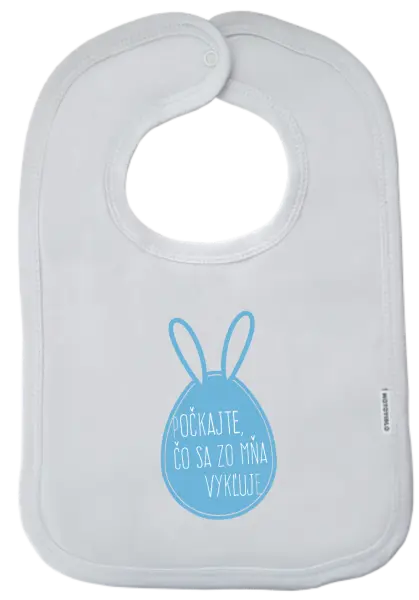 Detský podbradník Počkajte, čo sa zo mňa vykľuje