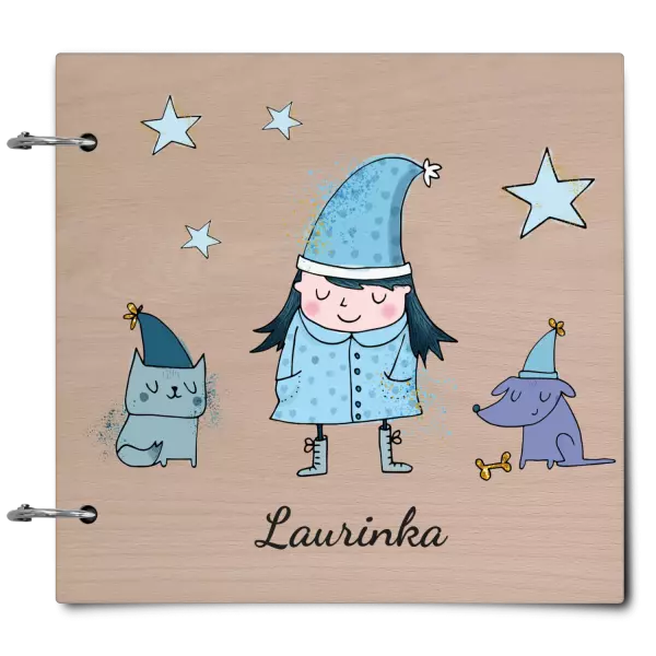 Drevený album so sponami Rozprávka