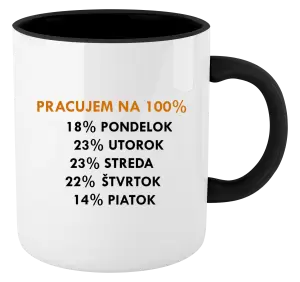 Hrnček  Pracujem na 100%