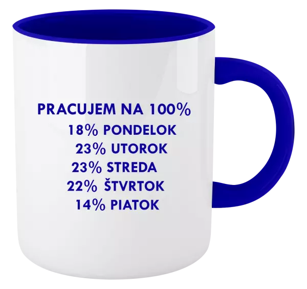 Hrnček  Pracujem na 100%