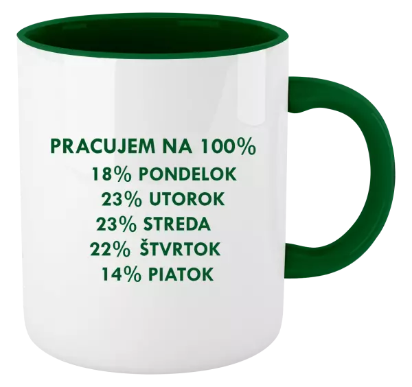 Hrnček  Pracujem na 100%