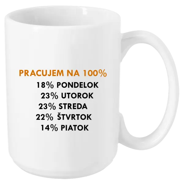 Hrnček Pracujem na 100%