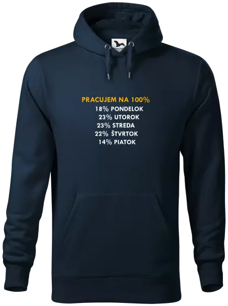 Pánska mikina Pracujem na 100%