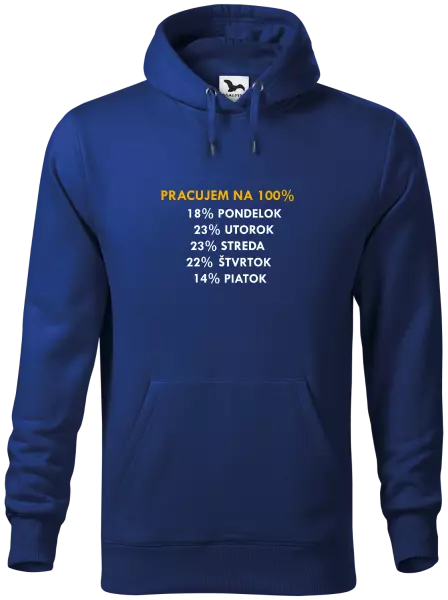 Pánska mikina Pracujem na 100%