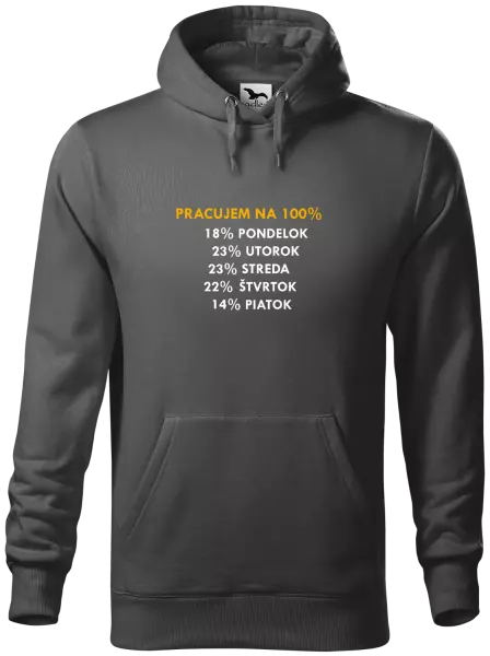 Pánska mikina Pracujem na 100%