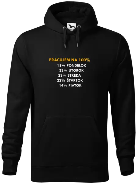 Pánska mikina Pracujem na 100%