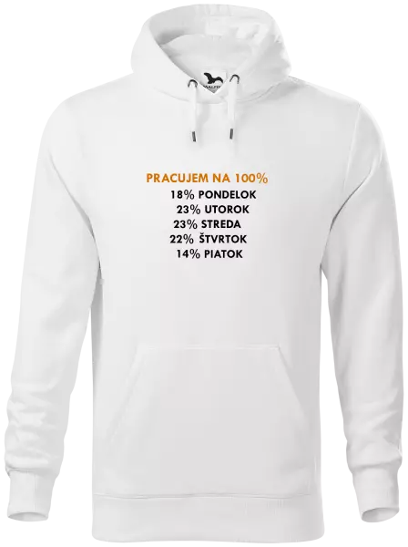 Pánska mikina Pracujem na 100%