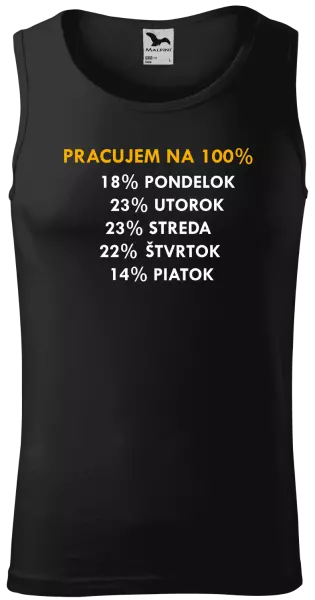 Pánske tielko Pracujem na 100%