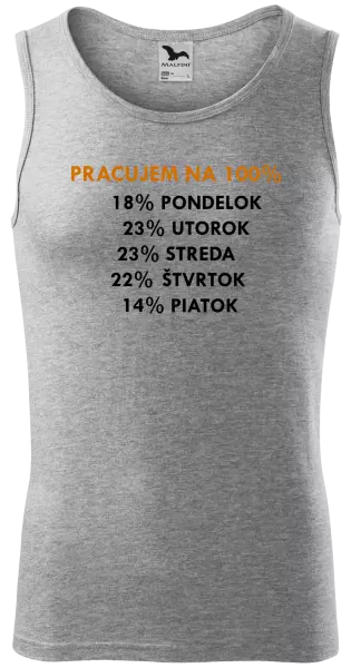 Pánske tielko Pracujem na 100%