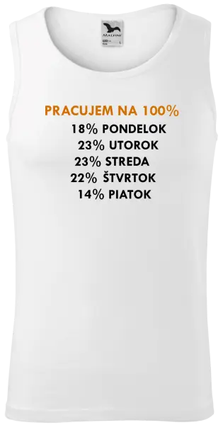 Pánske tielko Pracujem na 100%