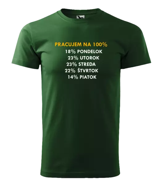 Pánske tričko Pracujem na 100%