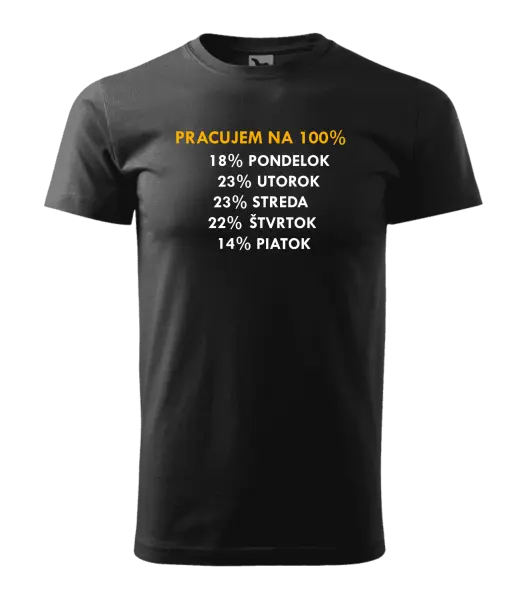 Pánske tričko Pracujem na 100%