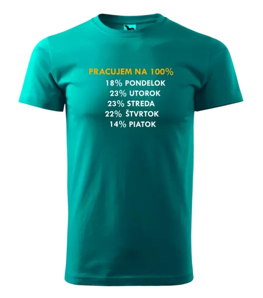 Pánske tričko Pracujem na 100%
