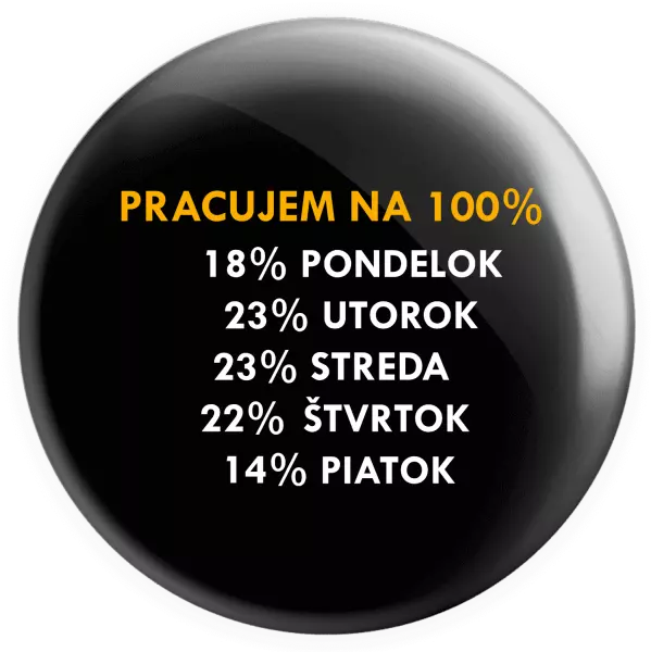 Placka Pracujem na 100%